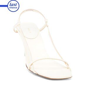 NEOUS Cream Made In Italy Leather Merga Heeled Sandals